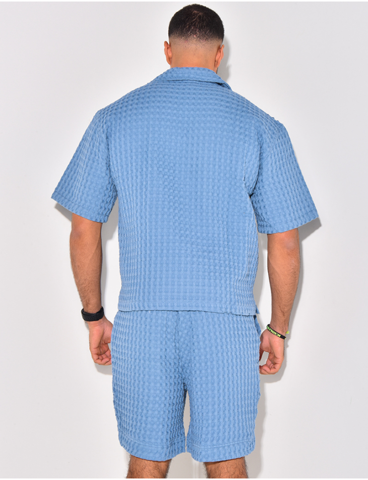 Ensemble short et chemise texturé Ensemble short et chemise texturé