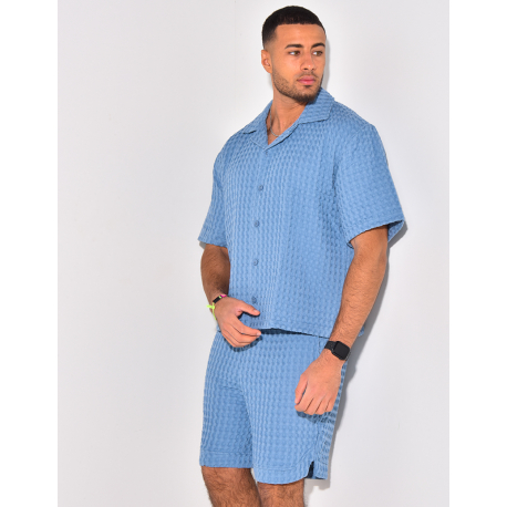 Ensemble short et chemise texturé Ensemble short et chemise texturé