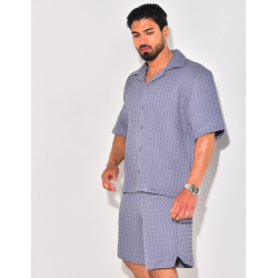 Ensemble short et chemise texturé Ensemble short et chemise texturé
