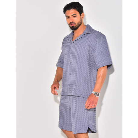 Ensemble short et chemise texturé Ensemble short et chemise texturé