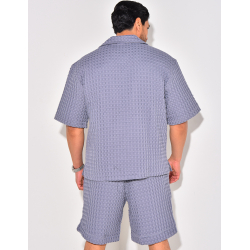 Ensemble short et chemise texturé Ensemble short et chemise texturé