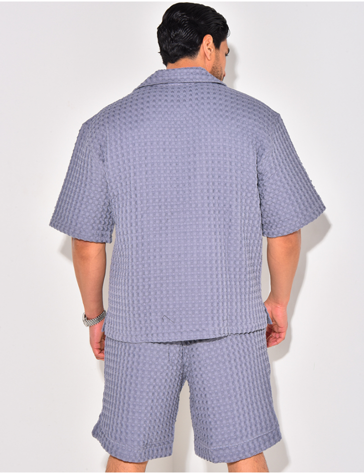Ensemble short et chemise texturé Ensemble short et chemise texturé