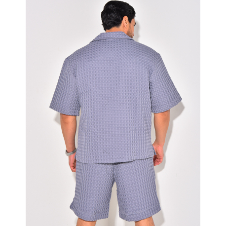 Ensemble short et chemise texturé Ensemble short et chemise texturé