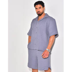 Ensemble short et chemise texturé Ensemble short et chemise texturé