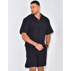 Ensemble short et chemise texturé Ensemble short et chemise texturé