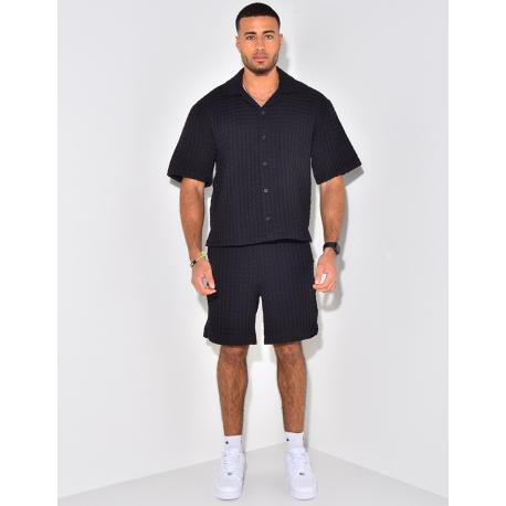 Ensemble short et chemise texturé Ensemble short et chemise texturé
