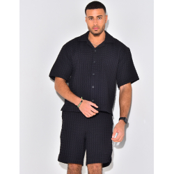 Ensemble short et chemise texturé Ensemble short et chemise texturé