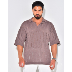 Polo manches courtes ajouré Polo manches courtes ajouré