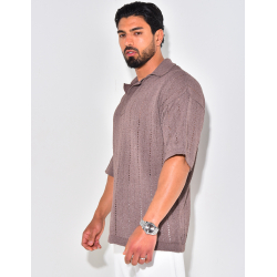 Polo manches courtes ajouré Polo manches courtes ajouré