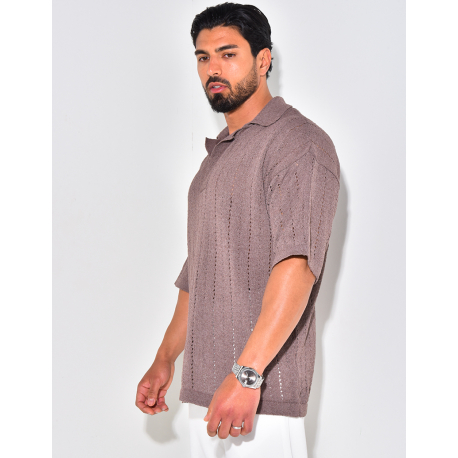 Polo manches courtes ajouré Polo manches courtes ajouré