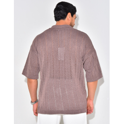 Polo manches courtes ajouré Polo manches courtes ajouré