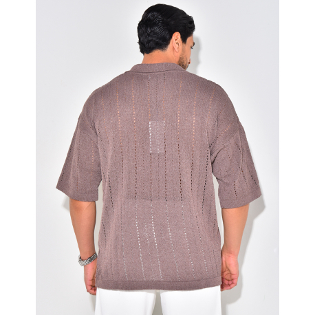 Polo manches courtes ajouré Polo manches courtes ajouré