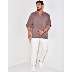 Polo manches courtes ajouré Polo manches courtes ajouré