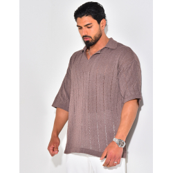 Polo manches courtes ajouré Polo manches courtes ajouré