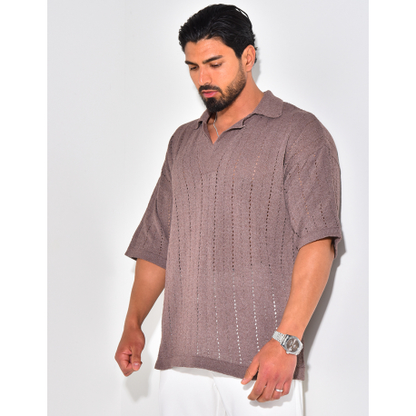 Polo manches courtes ajouré Polo manches courtes ajouré