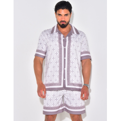 Ensemble chemise et short à motif Ensemble chemise et short à motif