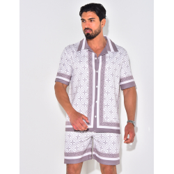 Ensemble chemise et short à motif Ensemble chemise et short à motif