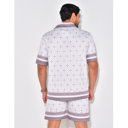 Ensemble chemise et short à motif Ensemble chemise et short à motif