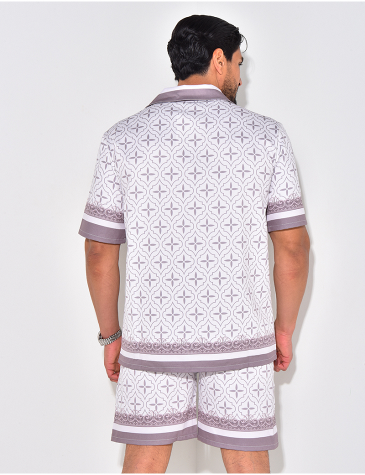 Ensemble chemise et short à motif Ensemble chemise et short à motif