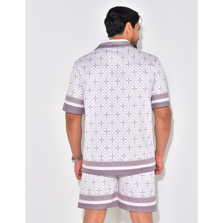 Ensemble chemise et short à motif Ensemble chemise et short à motif