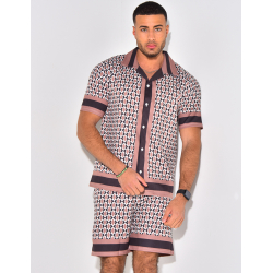 Ensemble chemise et short à motif Ensemble chemise et short à motif