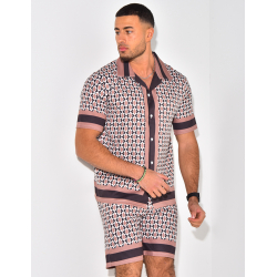 Ensemble chemise et short à motif Ensemble chemise et short à motif
