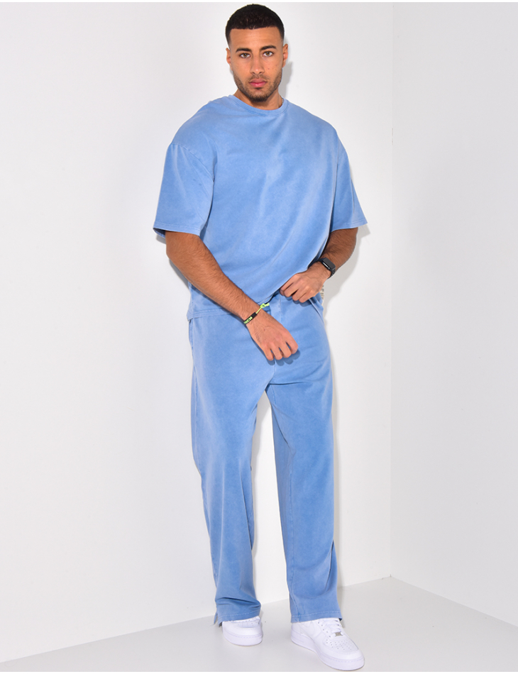 Ensemble pantalon et t-shirt délavé