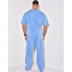 Ensemble pantalon et t-shirt délavé