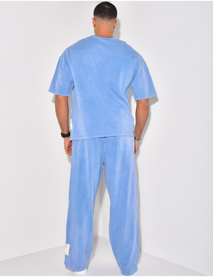 Ensemble pantalon et t-shirt délavé