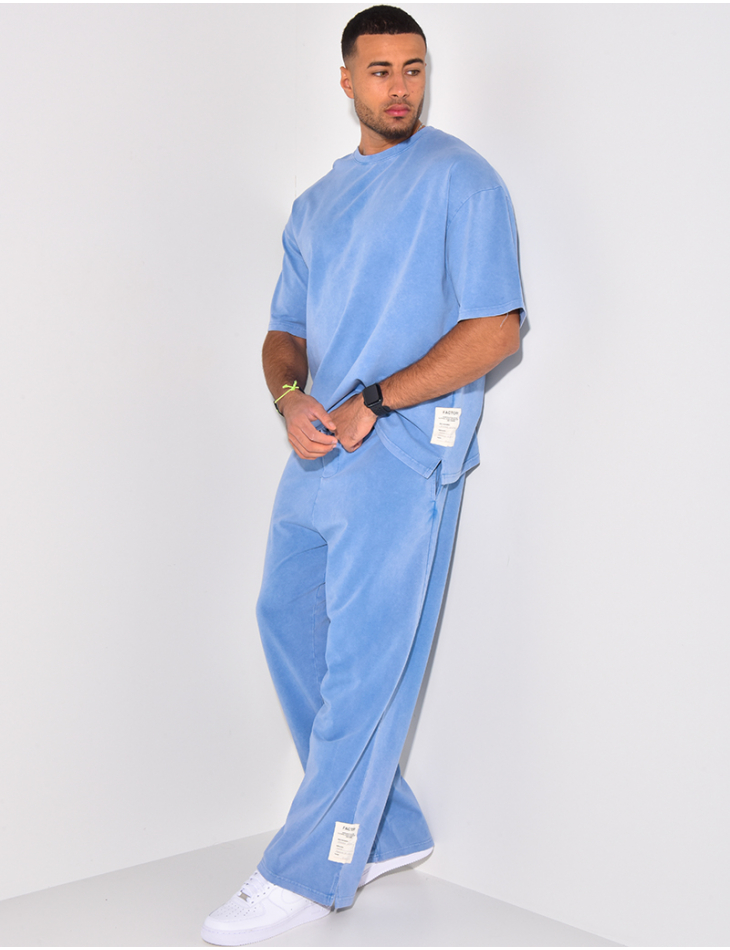 Ensemble pantalon et t-shirt délavé