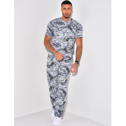 Ensemble pantalon et t-shirt à motifs Ensemble pantalon et t-shirt à motifs