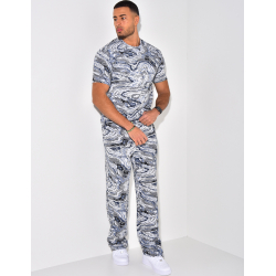Ensemble pantalon et t-shirt à motifs Ensemble pantalon et t-shirt à motifs