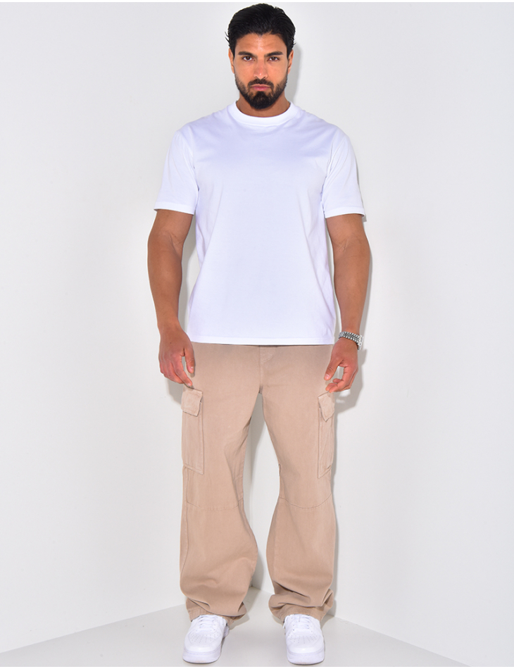 Jeans à poches et ceinture élastique