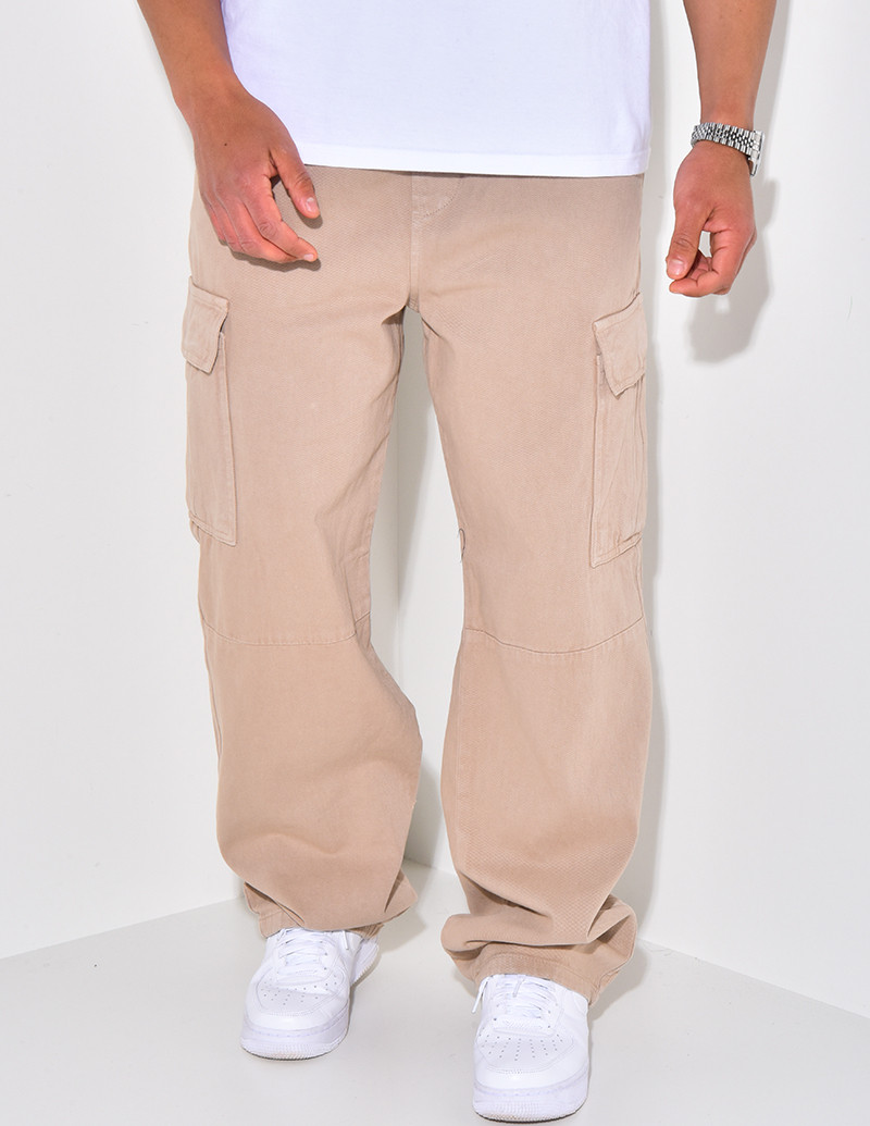 Jeans à poches et ceinture élastique