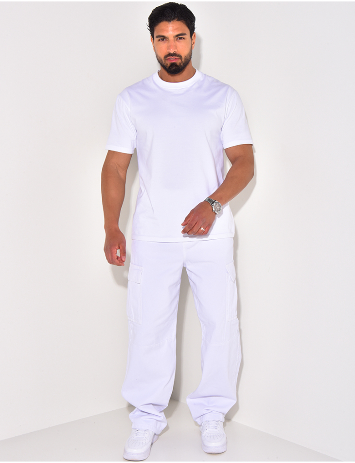 Jeans à poches et ceinture élastique