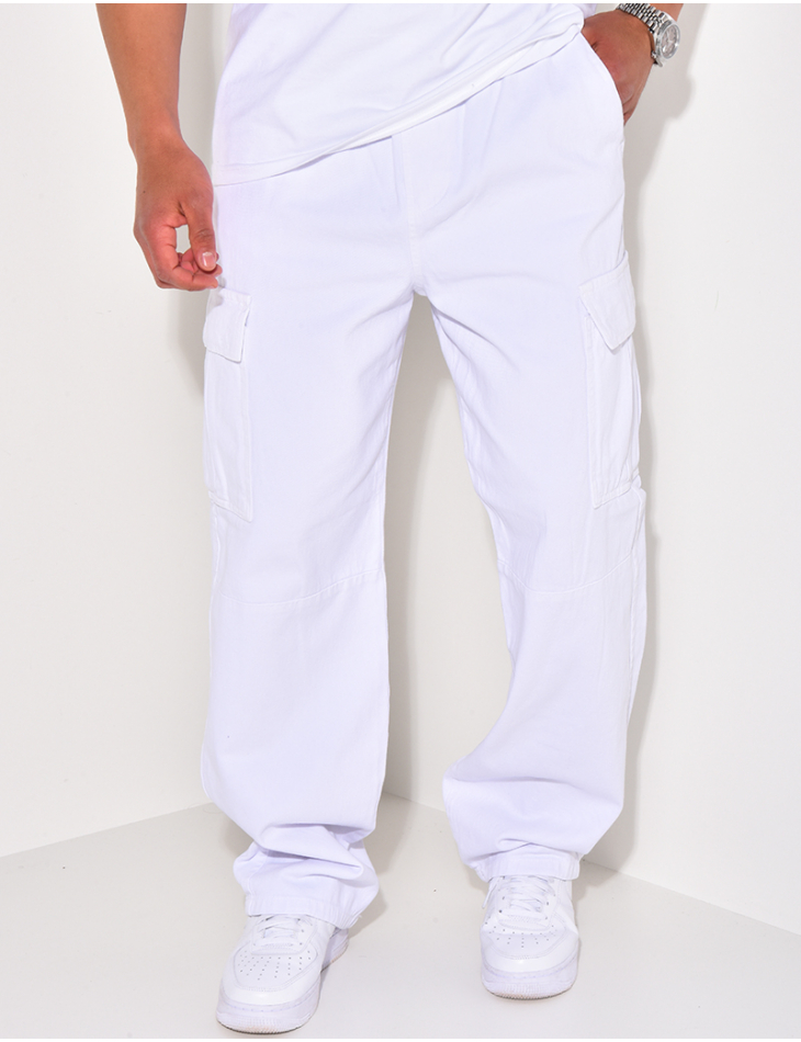 Jeans à poches et ceinture élastique