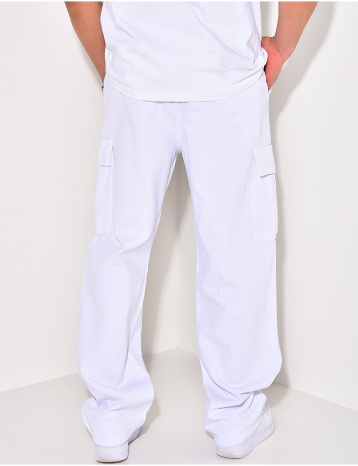 Jeans à poches et ceinture élastique