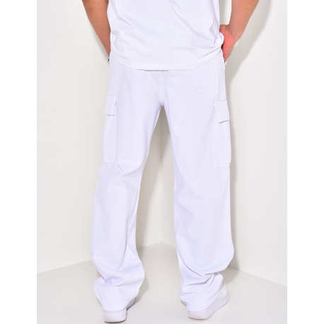 Jeans à poches et ceinture élastique