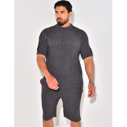Ensemble short et t-shirt ajouré Ensemble short et t-shirt ajouré