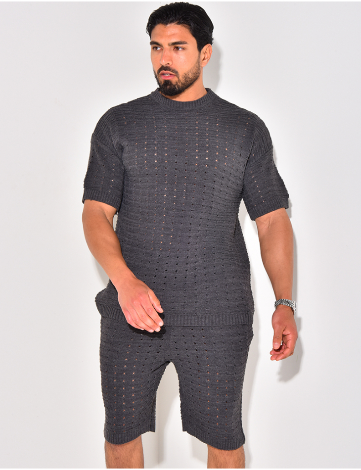 Ensemble short et t-shirt ajouré Ensemble short et t-shirt ajouré