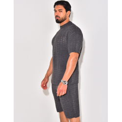 Ensemble short et t-shirt ajouré Ensemble short et t-shirt ajouré