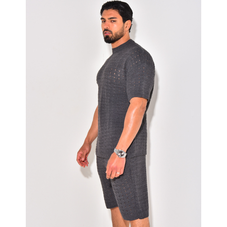 Ensemble short et t-shirt ajouré Ensemble short et t-shirt ajouré