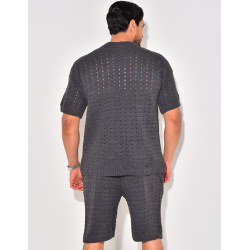 Ensemble short et t-shirt ajouré Ensemble short et t-shirt ajouré