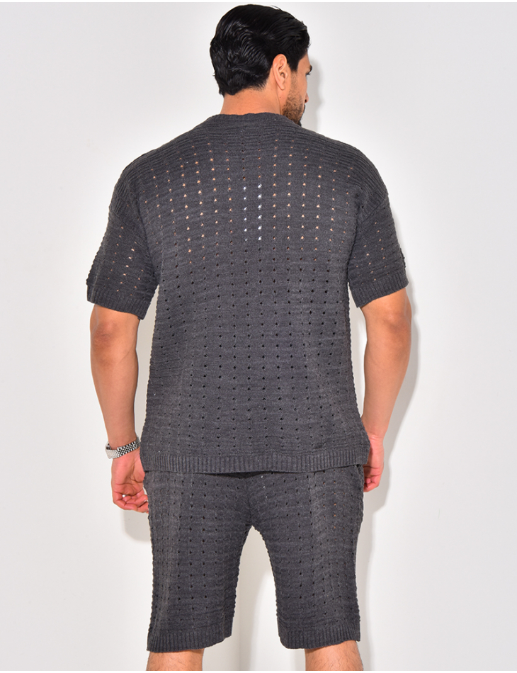 Ensemble short et t-shirt ajouré Ensemble short et t-shirt ajouré