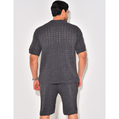 Ensemble short et t-shirt ajouré Ensemble short et t-shirt ajouré