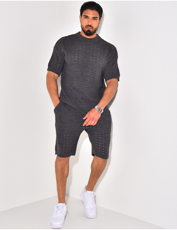 Ensemble short et t-shirt ajouré Ensemble short et t-shirt ajouré