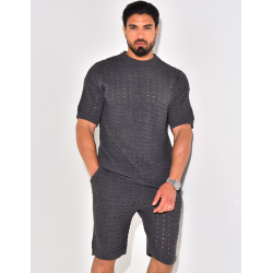 Ensemble short et t-shirt ajouré Ensemble short et t-shirt ajouré