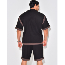 Ensemble short et chemise texturé Ensemble short et chemise texturé
