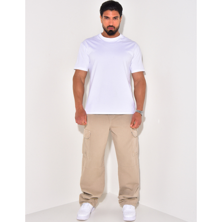 Jeans à poches et ceinture élastique Jeans à poches et ceinture élastique