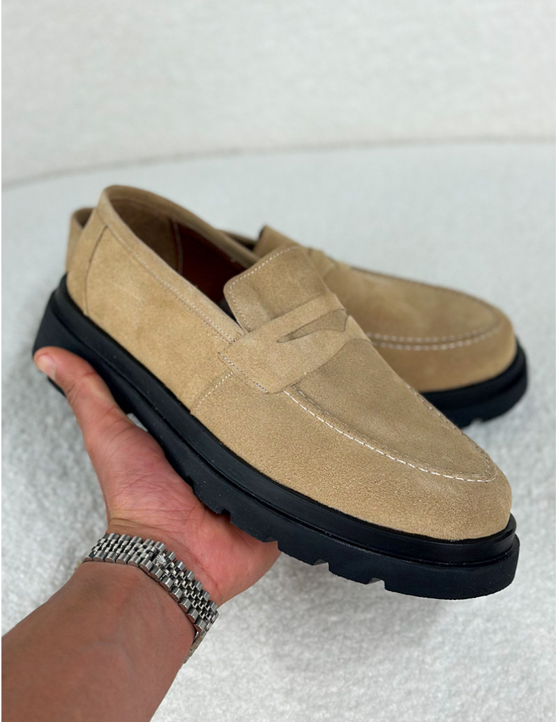 Mocassins en suédine